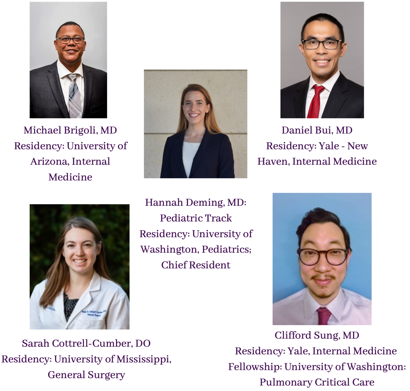 Incoming Palliative Medicine Fellows: Michael Brigoli, Hannah Deming, Daniel Bui, Sarah Cottrell-Cumber, Clifford Sung